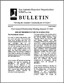 January 2012 SARO Bulletin