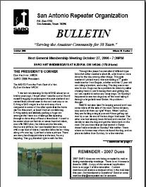 October 2006 SARO Bulletin